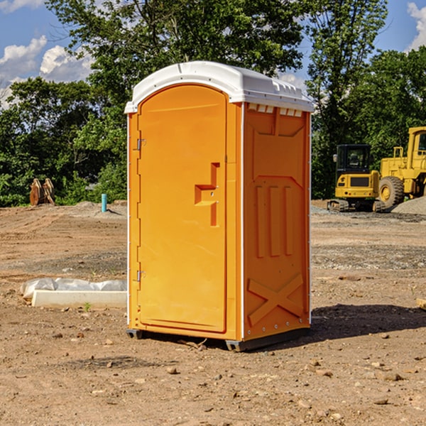 how often are the portable toilets cleaned and serviced during a rental period in Woodhull Michigan